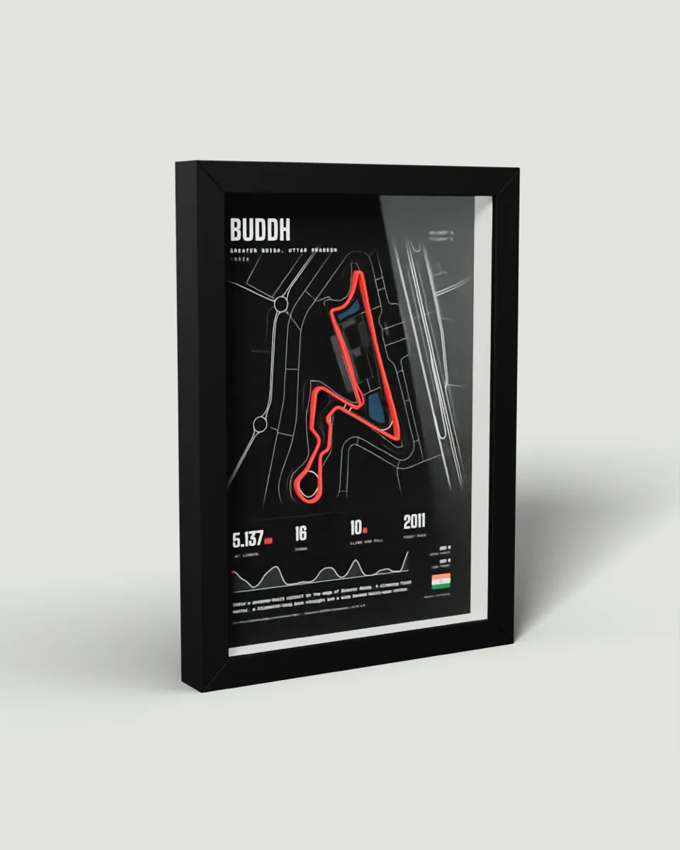 Buddh, India 3D track frame in the Dark design