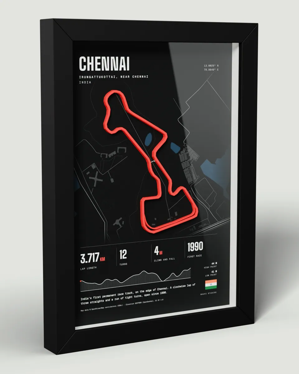 Chennai, India 3D track frame in the Dark design
