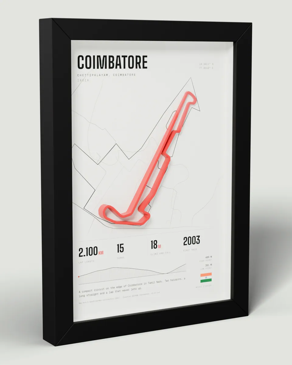 Coimbatore frame in the Light design, angled view