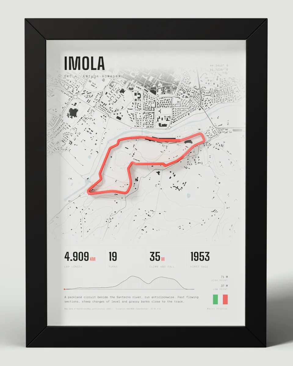 Imola frame in the Light design, front view