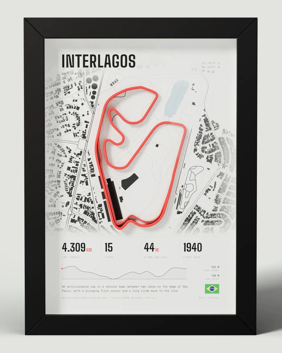 Interlagos frame in the Light design, front view