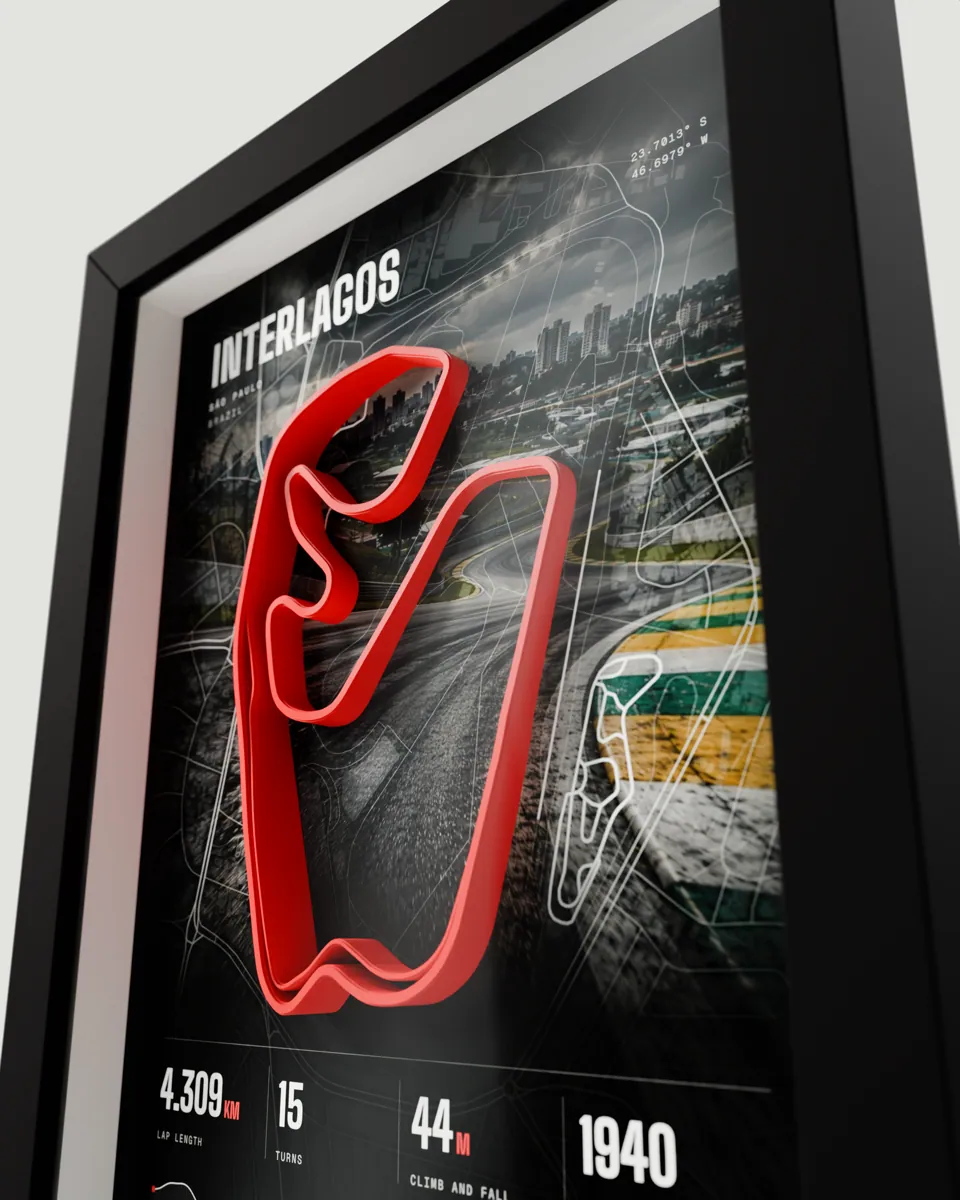 Interlagos frame in the Photo design, close-up of the raised track