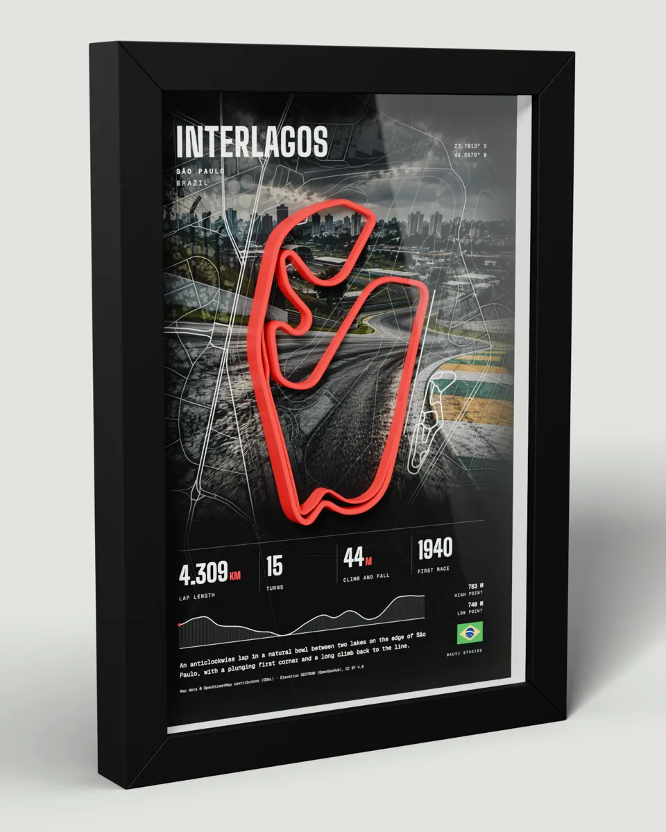 Interlagos frame in the Photo design, angled view