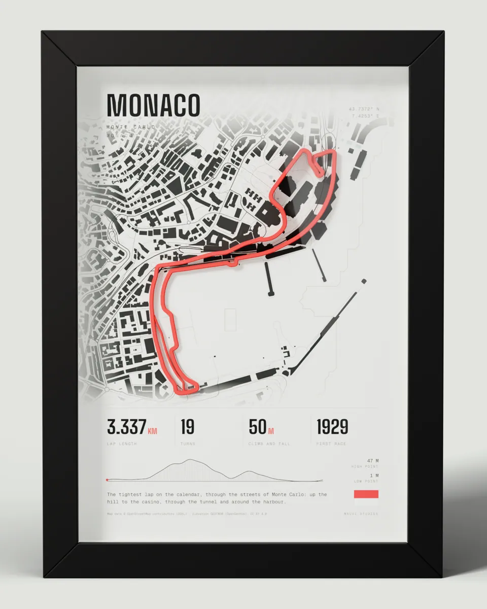 Monaco frame in the Light design, front view