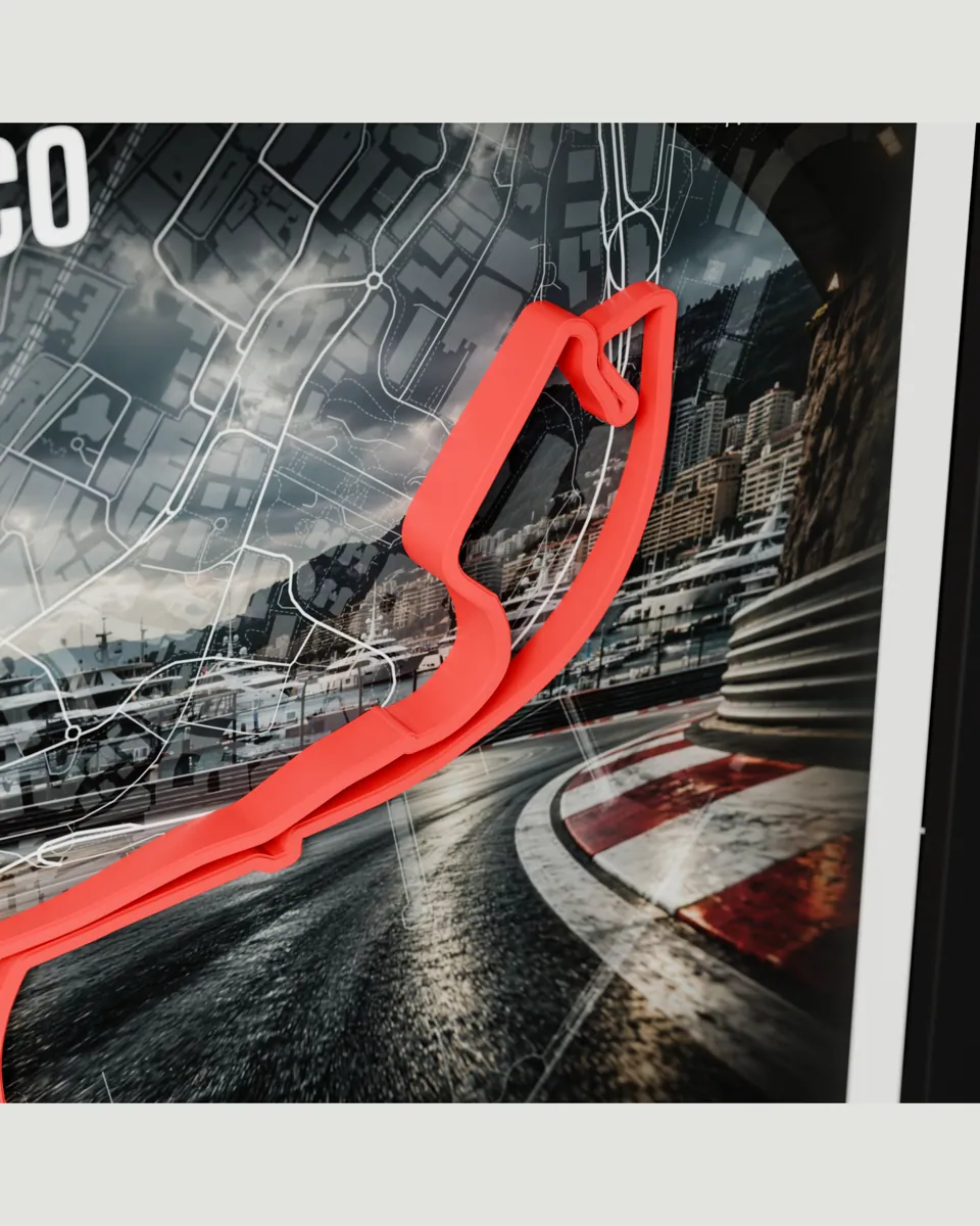 Monaco frame in the Photo design, close-up of the relief