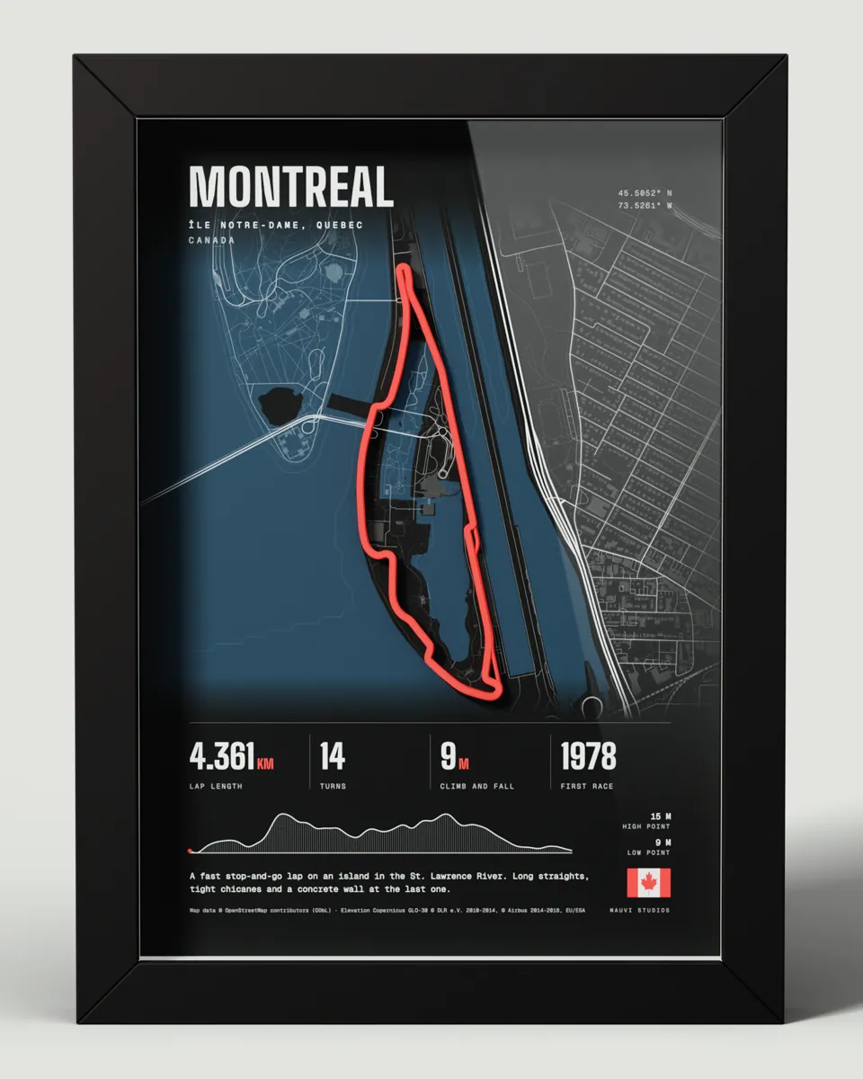 Montreal frame in the Dark design, front view