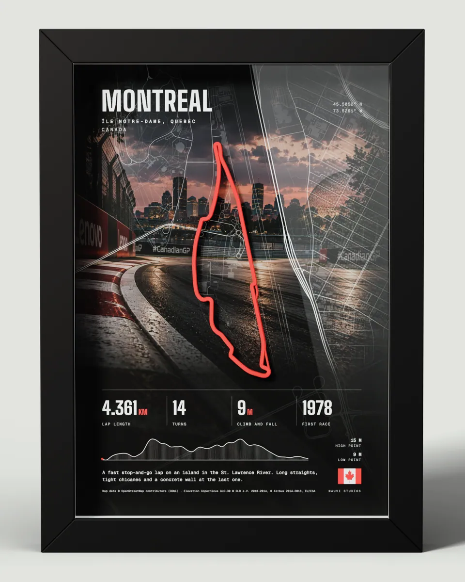 Montreal frame in the Photo design, front view