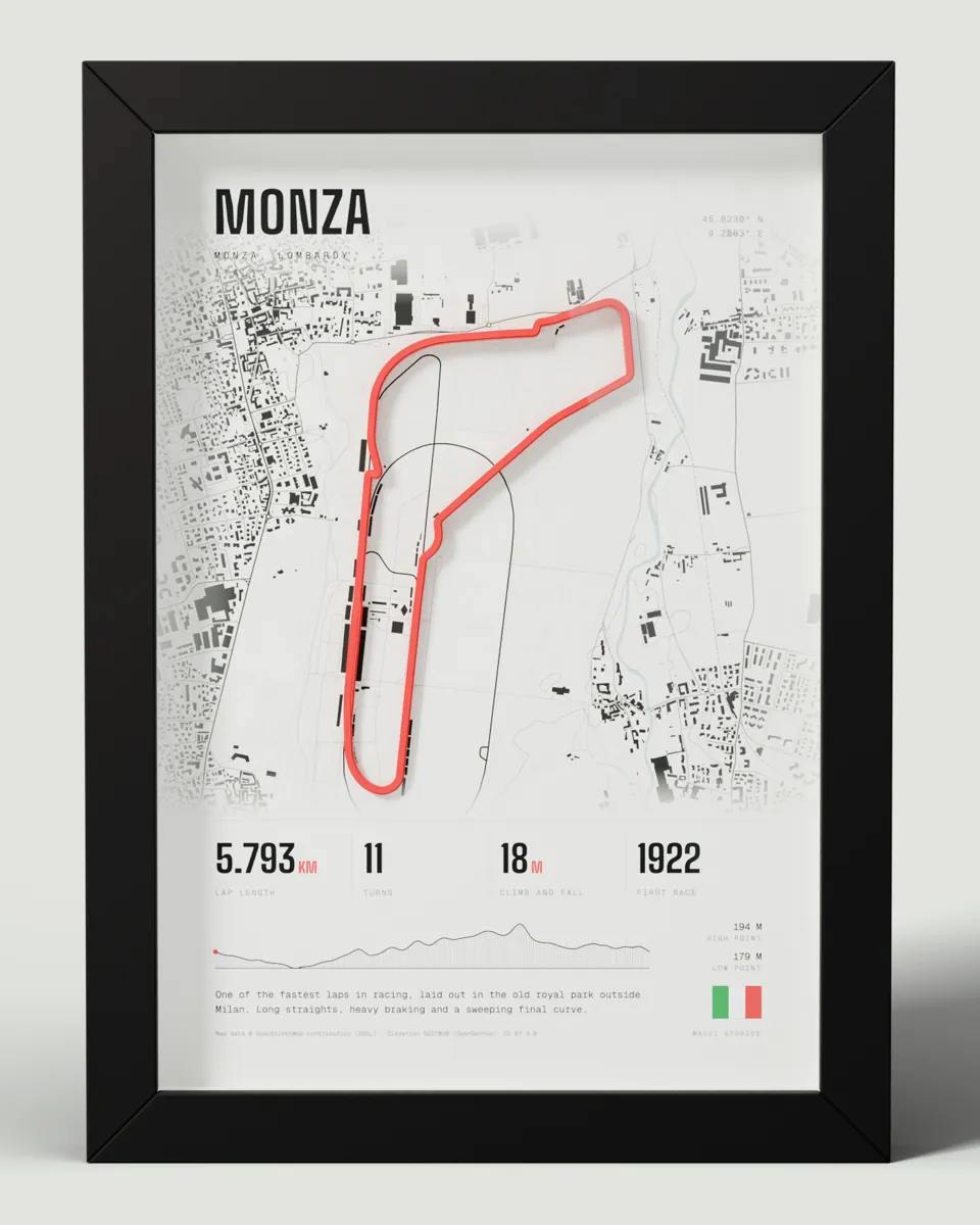 Monza frame in the Light design, front view