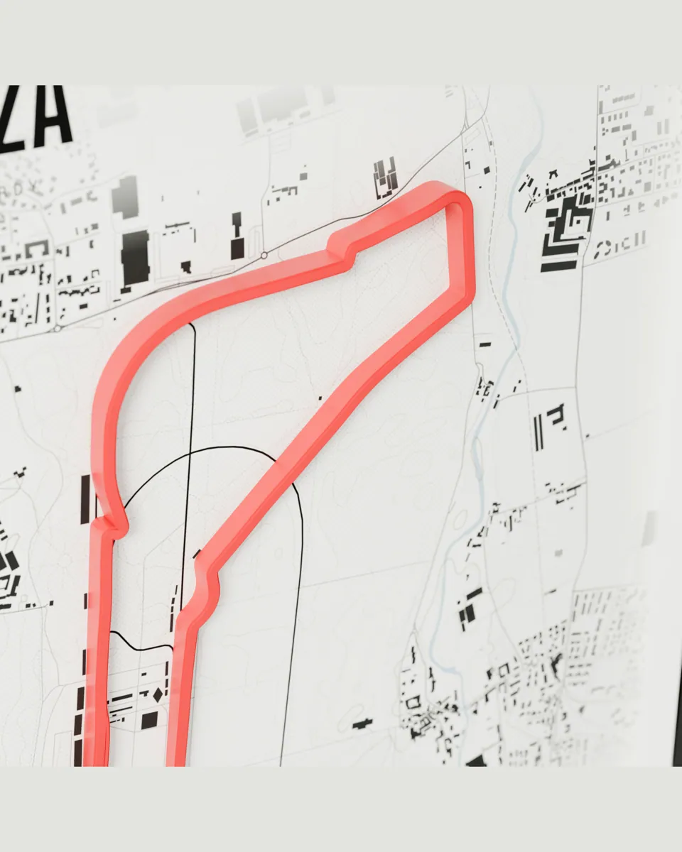 Monza frame in the Light design, close-up of the relief