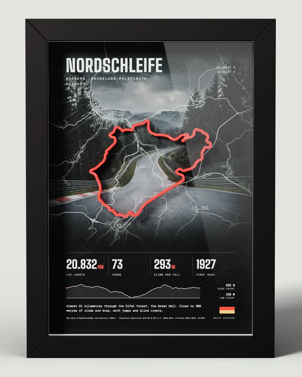 Nordschleife frame in the Photo design, front view