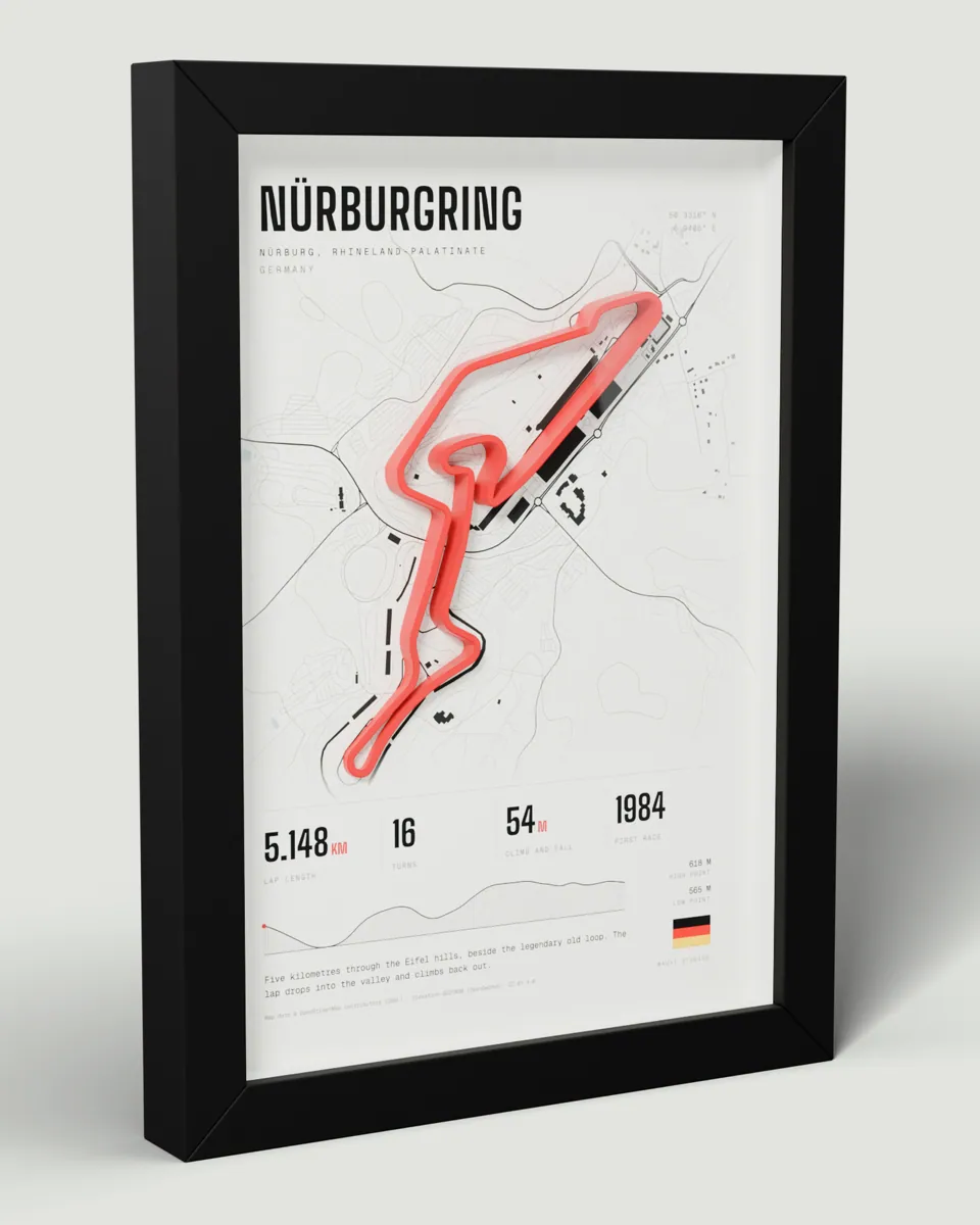 Nürburgring frame in the Light design, angled view