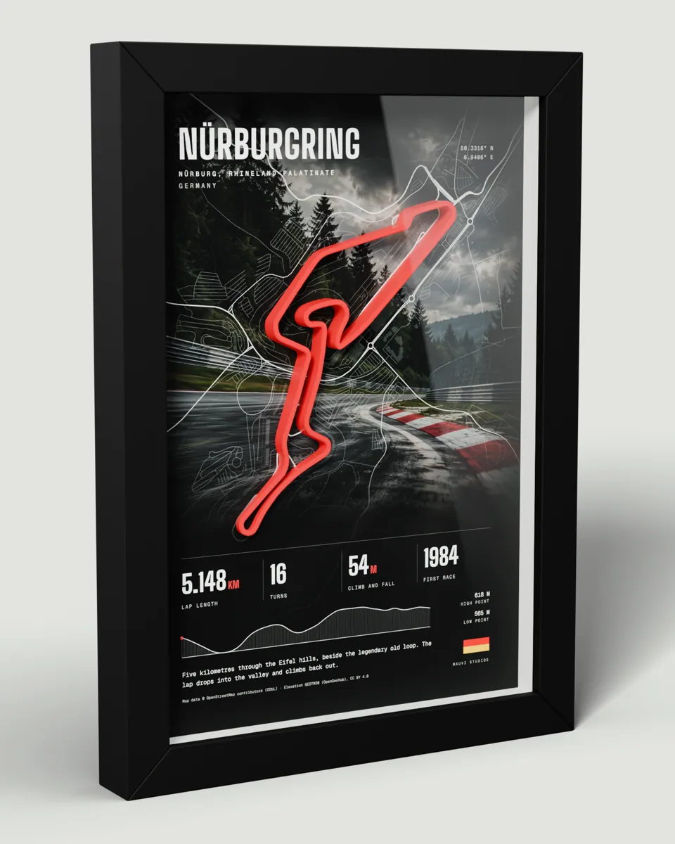 Nürburgring frame in the Photo design, angled view