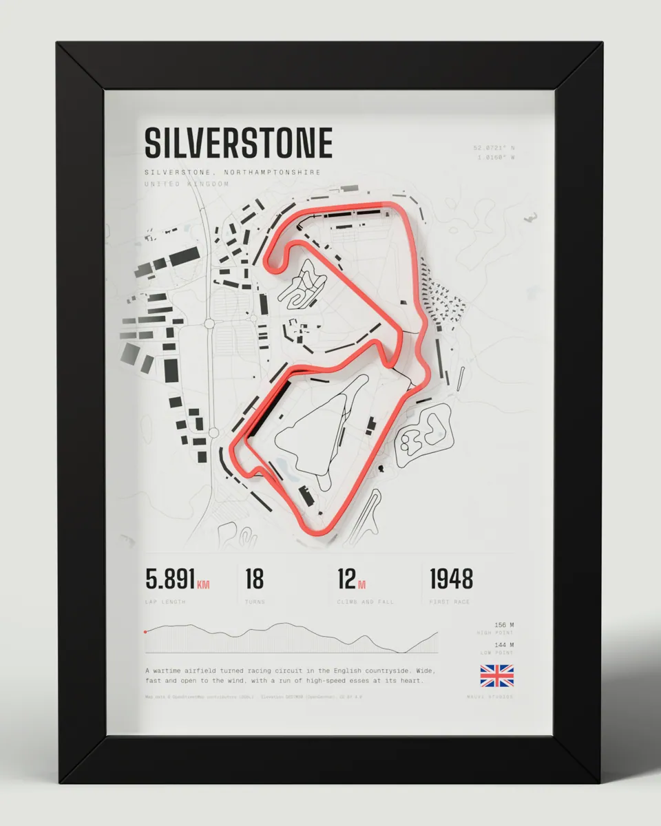 Silverstone frame in the Light design, front view