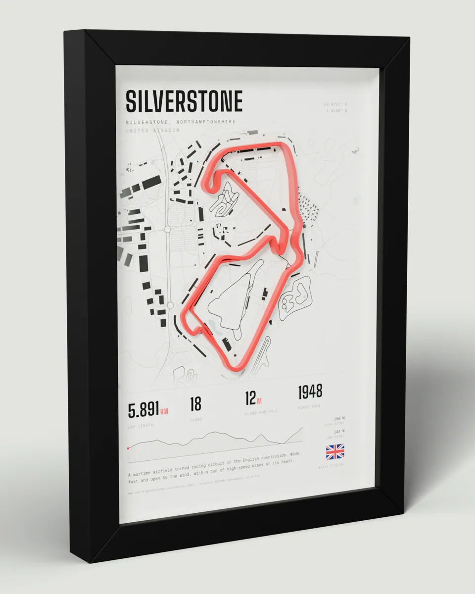 Silverstone frame in the Light design, angled view