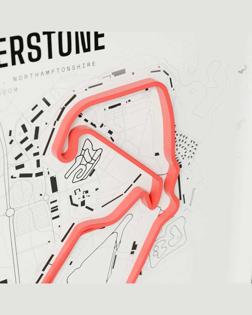 Silverstone frame in the Light design, close-up of the relief
