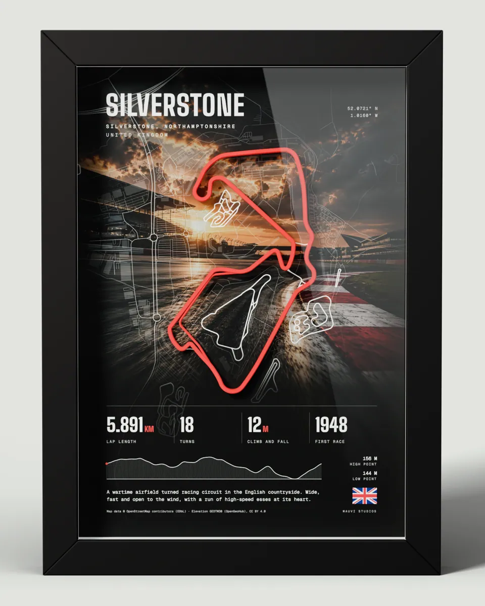 Silverstone frame in the Photo design, front view