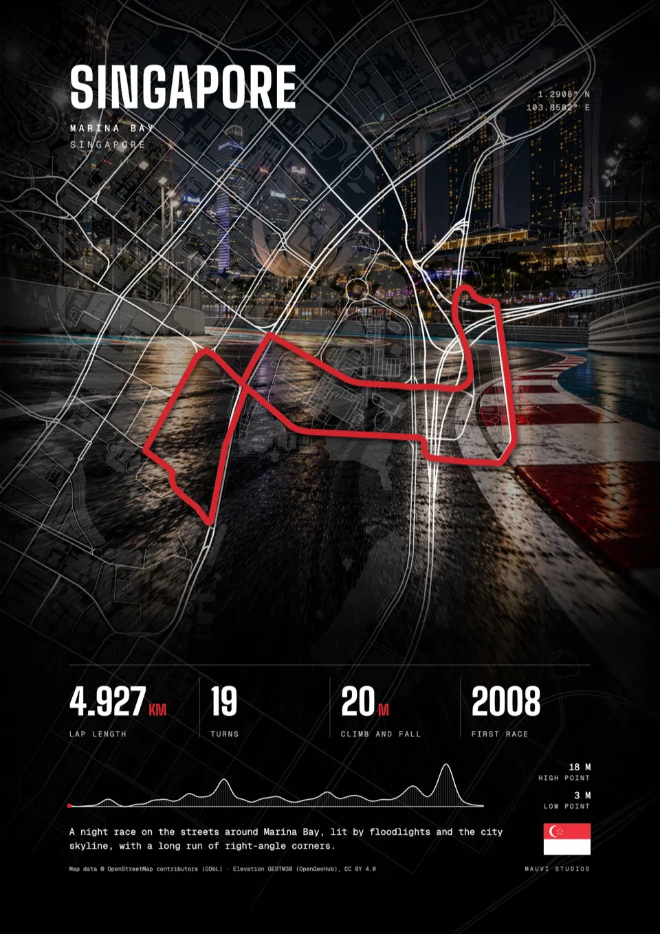 Singapore, Singapore: framed poster in the Photo design, front view