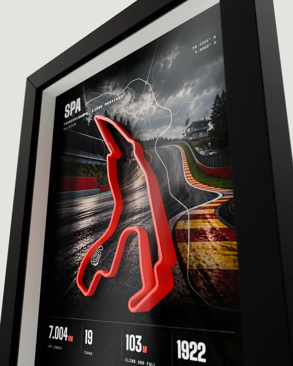 Spa frame in the Photo design, close-up of the raised track