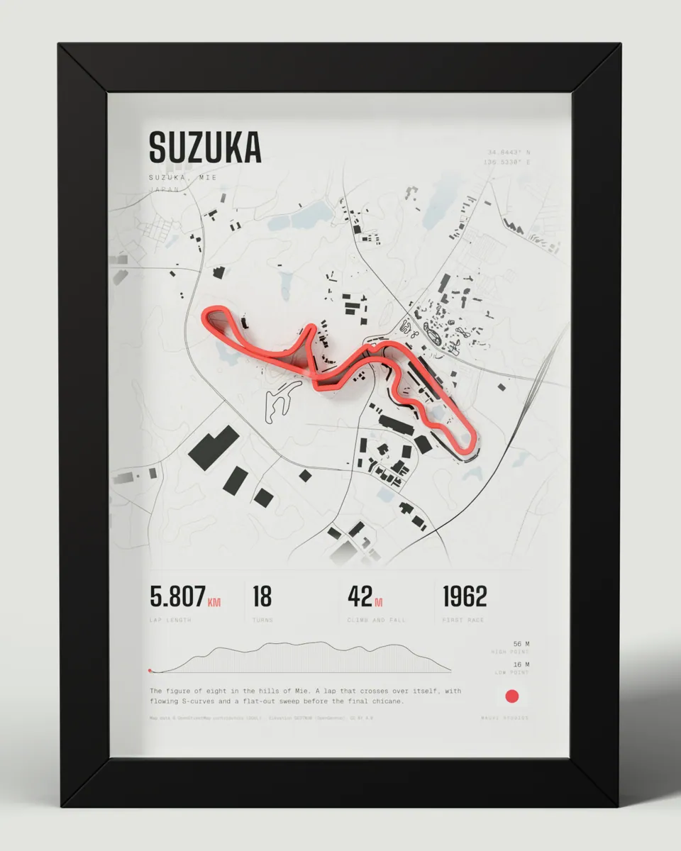 Suzuka frame in the Light design, front view