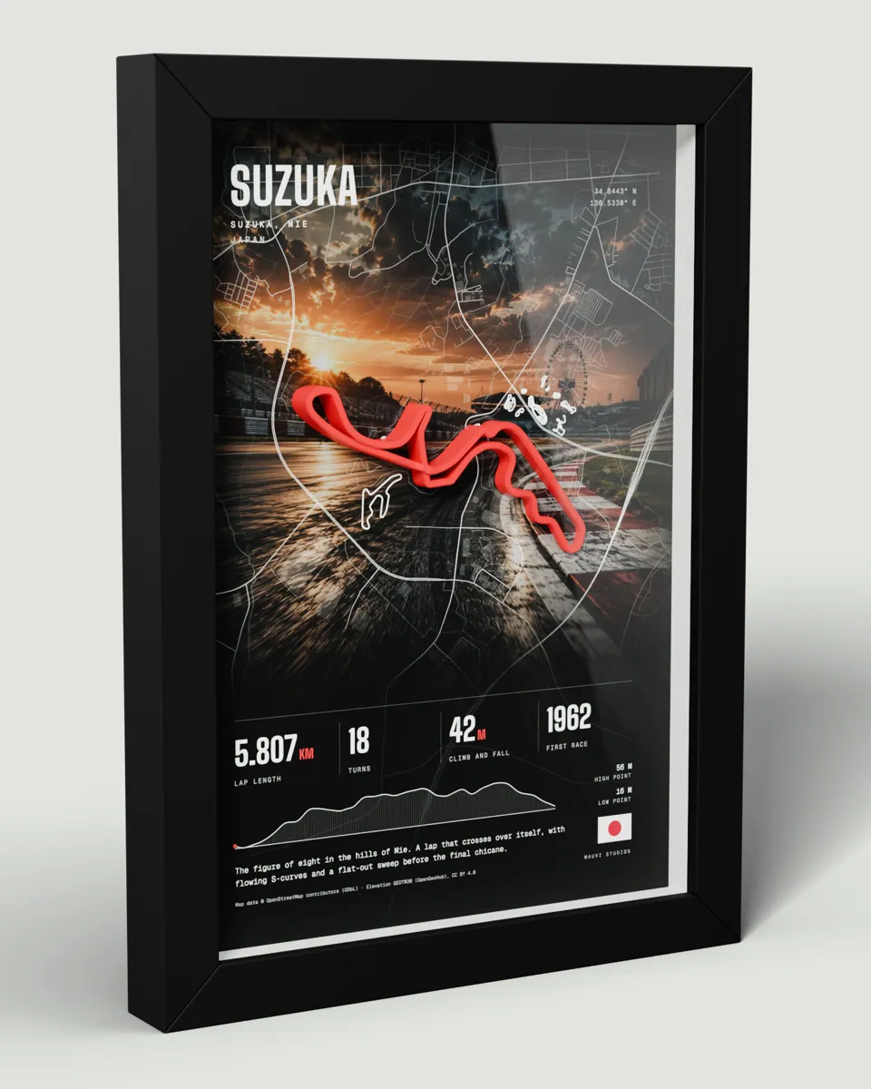 Suzuka frame in the Photo design, angled view