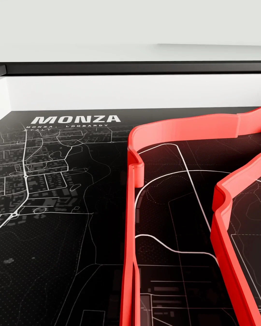 Monza, Italy frame in the Dark design