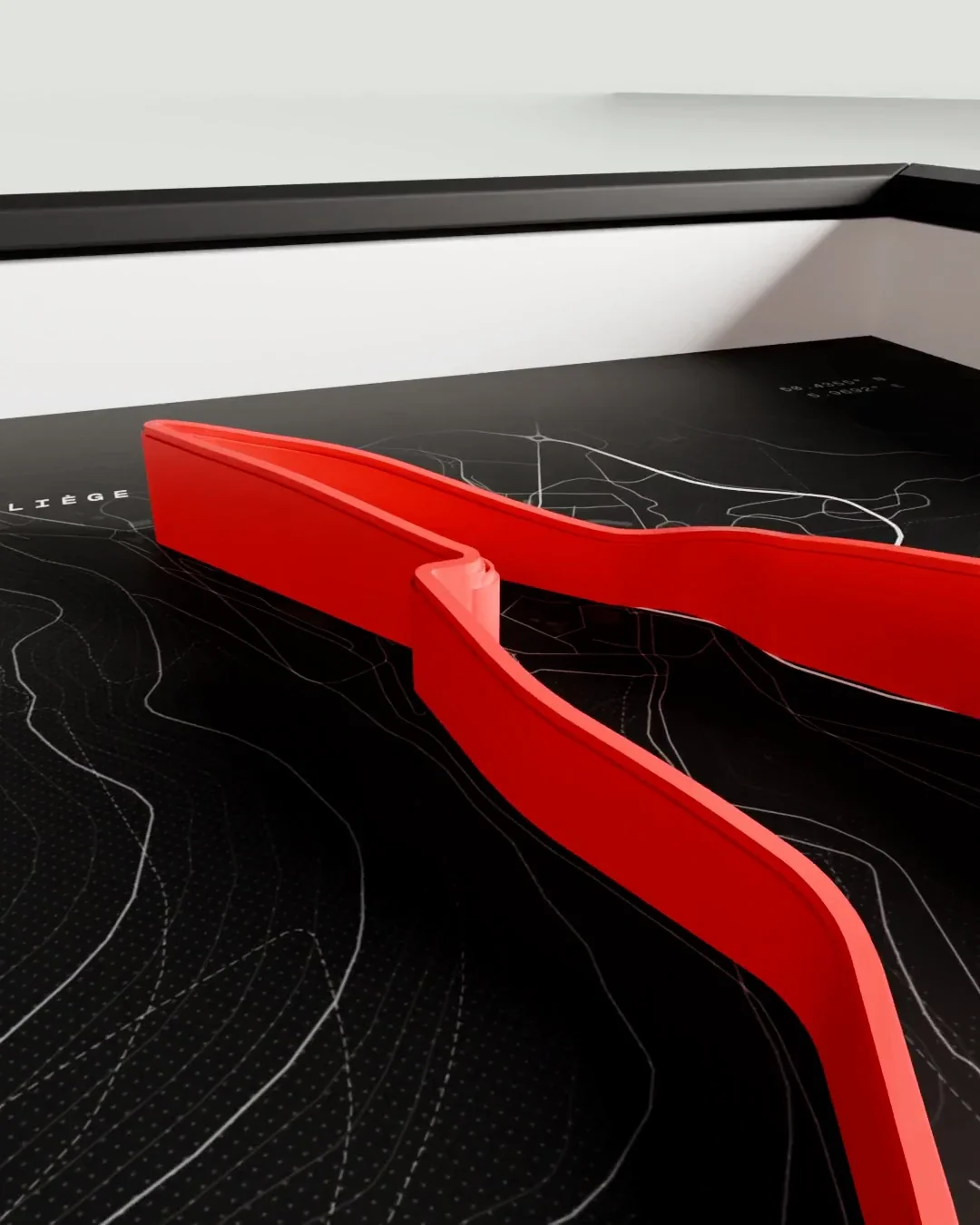 Spa, Belgium frame in the Dark design